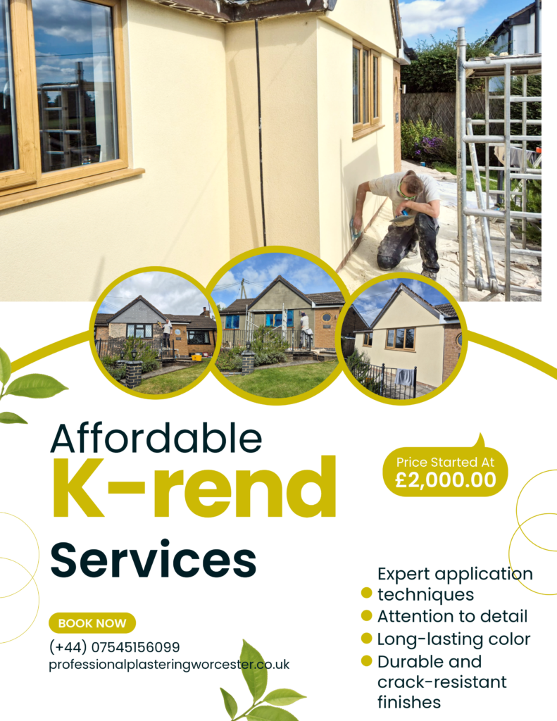 Affordable K-rend rendering services Worcester Worcestershire experts